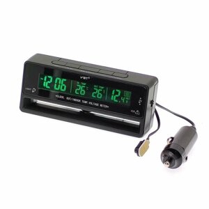 Часы автомобильные (температура, будильник, вольтметр) VST-7010V