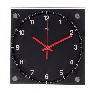 Часы настенные 21 век серия: Классика, "Черная классика", 25*25 см