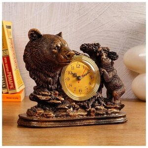 Часы настольные "Каминные. Медведица", дискретный ход, 23 х 8.7 х 19 см
