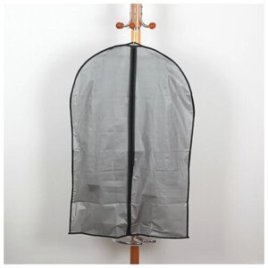 Чехол для одежды плотный Доляна, 6090 см, PEVA, цвет серый