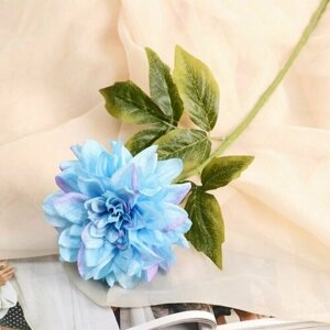 Цветы искусственные Георгин Пигми 11х60 см, голубой