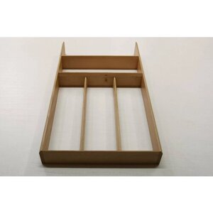 Деревянный лоток для столовых приборов Antislip в выдвижной ящик кухни (F. I. T, Германия), 27,2 х 46 х 5 см, бук, 1 шт.