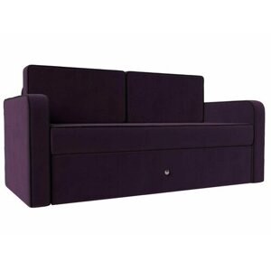 Детский диван трансформер Смарт, Велюр фиолетовый и черный