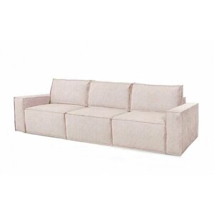 Диван-кровать прямой диван модульный Лофт 3 модуля тик-так пантограф с наполнением из инновационной высокоэластичной пены Elax, ткань текстильная рогожка 280/l130