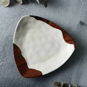 Dolce Ceramo. Тарелка керамическая «Фьюжен», 18 х 18 см, цвет белый