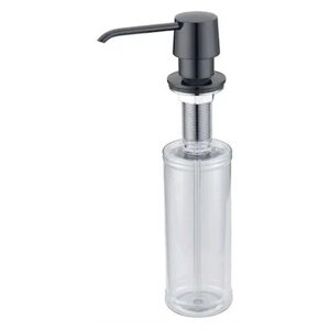 Дозатор жидкого мыла ZorG Sanitary ZR-20 GRAFIT графит металлический темно-серый, приближенный черный, диспенсер для кухни, с колбой
