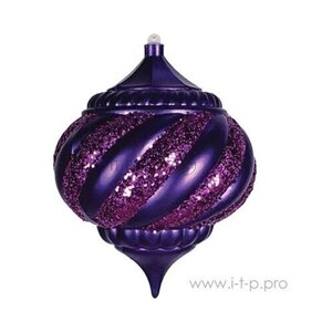 Елочная фигура "Лампа", 20 см, цвет фиолетовый 502-207 .
