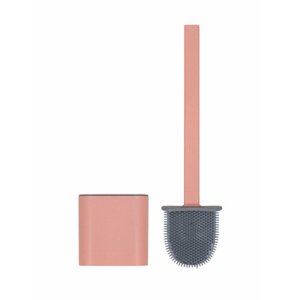 Ершик напольный силиконовый розовый/ Гибкий силиконовый ершик для унитаза / Ершик силиконовый / Ершик для туалета / Силиконовый ершик