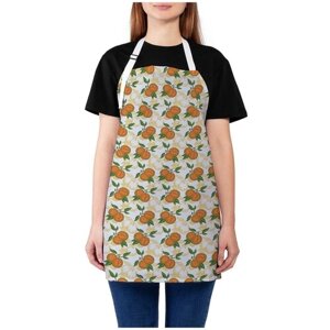 Фартук женский JoyArty для готовки "Персики летом", универсальный размер