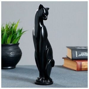 Фигура "Кошка Грация" чёрная, 6х7х23см, Хорошие сувениры (1 шт.)