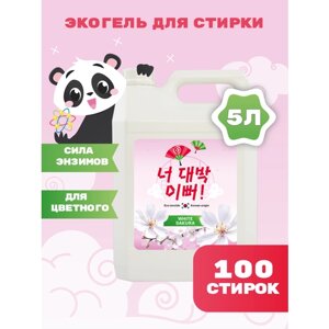 Гель для стирки гипоаллергенный джанг 5л / Корейский ПАВ / Белая сакура