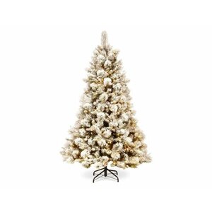 Искусственная сосна Bedford заснеженная с шишками, 500 теплых белых LED-огней, хвоя - леска+PVC, 1.98 м, National Tree C