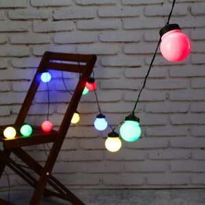 Kaemingk Гирлянда из лампочек Мона 40 ламп, разноцветные LED, 19.5 м, черный ПВХ, IP44 492963