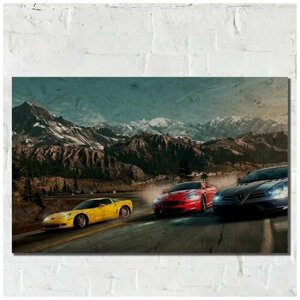 Картина интерьерная на рельефной доске, рисунок ОСП игра Need For Speed Hot Pursuit - 11855