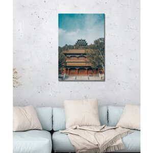 Картина/Картина на холсте для интерьера/Картина на стену/Картина для кухни/Китай архитектура 33 40х60