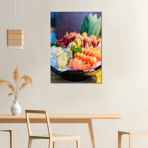 Картина/Картина на холсте для интерьера/Картина на стену/Картина для кухни/Морепродукты (4) 50х70