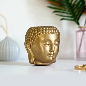 Кашпо золотой Будда, 11 см / органайзер / статуэтка / декор