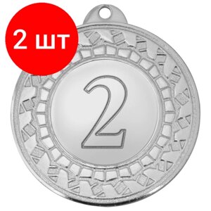 Комплект 2 штук, Медаль 2 место 45 мм серебро DC#MK309b-S