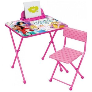 Комплект детской мебели (стол, стул, пенал) рисунок столешницы "Принцессы от Disney" , арт. Д2П. От 3 до 7 лет