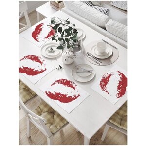 Комплект салфеток JoyArty "Винтажный поцелуй" для сервировки стола (32х46 см, 4 шт.)