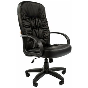 Компьютерное кресло Chairman 416 для руководителя, обивка: искусственная кожа, цвет: черный