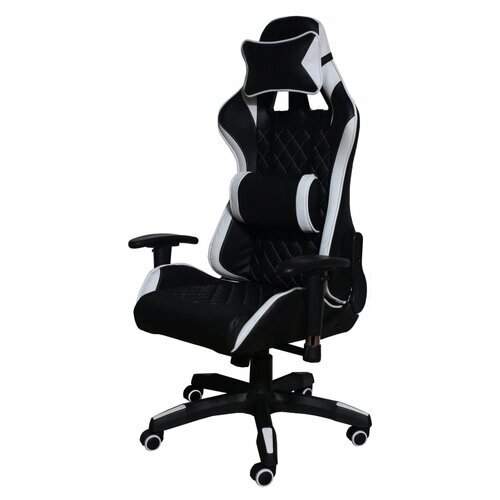 Компьютерное кресло Меб-фф MFG-6023 игровое, обивка: искусственная кожа, цвет: черный/белый