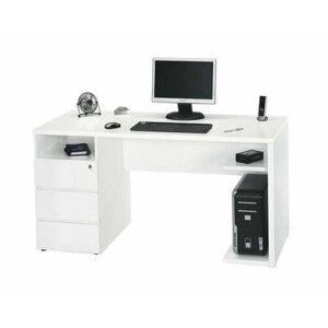 Компьютерный, письменный стол с ящиками 12, белый