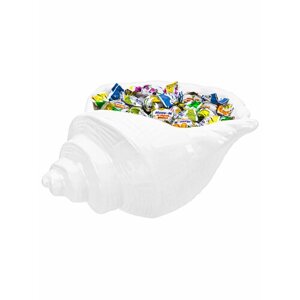 Конфетница ракушка/ ваза для конфет 350 мл Elan Gallery Белая, 16,5х12,3х8 см