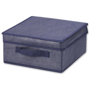 Коробка документы HAUSMANN для хранения с крышкой HM-SO03500, 30х30х15 см, 1 шт., синий
