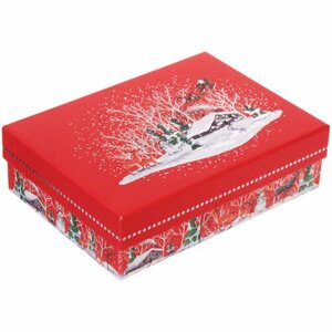 Коробка подарочная «Новогодний переполох» 22*16*6,5 см
