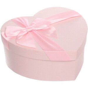 Коробка подарочная «Подарок от сердца» 22*20*9 см, розовый