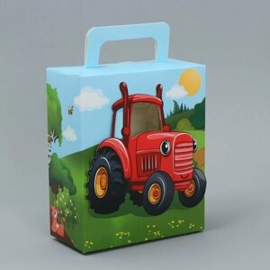 Коробка подарочная складная, упаковка, «Красный трактор», 18 x 15 x 7.5 см (комплект из 21 шт)
