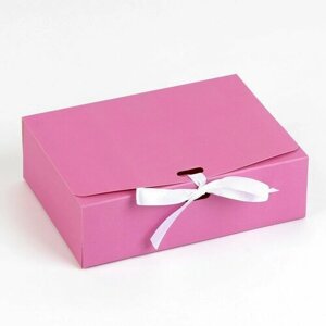 Коробка подарочная складная, упаковка, «Розовая», 16.5 х 12.5 х 5 см
