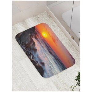 Коврик JoyArty противоскользящий "Волнистый закат" для ванной, сауны, бассейна, 77х52 см