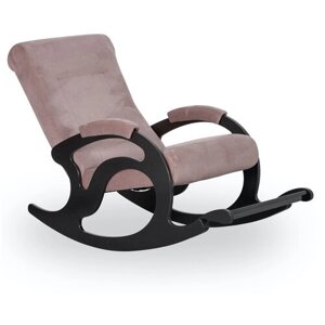 Кресло-качалка с подножкой кресло качалка ткань велюр Тироль цвет Кофе с молоком Jawa