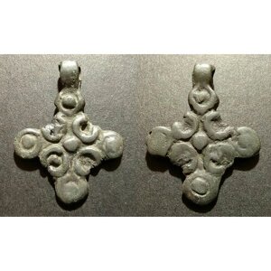 Крестик языческий. Древнерусское двоеверие "Домонгол" Лунный Крест 10-12 век Ставрографофилия