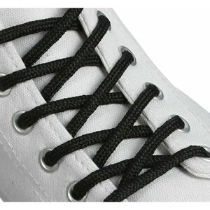 "Круглые" шнурки, диаметр 4 мм, длина 0,8 м, черные