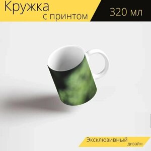 Кружка с рисунком, принтом "Лазоревка, синица, подача" 320 мл.