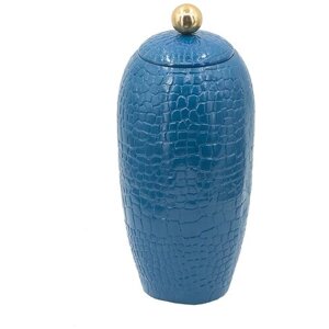 LB78233-BLUE ваза 17,7x17,7x37 см, glasar