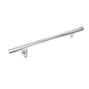 Мебельная ручка - рейлинг, длина 192 мм, диаметр 12 мм, цвет - сталь