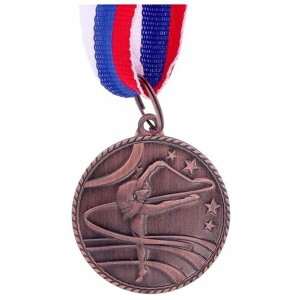 Медаль тематическая «Гимнастика», бронза, d=3,5 см