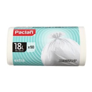 Мешки для мусора Paclan Extra 18 л, 50 шт., 1 упак., белый