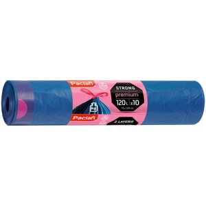 Мешки для мусора Paclan Premium 120 л, 10 шт., 1 упак., синий