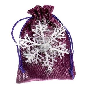 Мешок для подарков «Снежинка», размер: 10 14 см, цвета микс