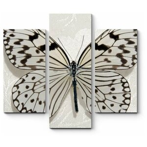 Модульная картина Черно-белая бабочка 140x126