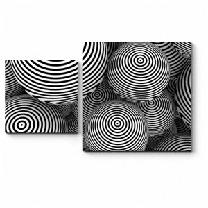 Модульная картина Черно-белая иллюзия 160x96