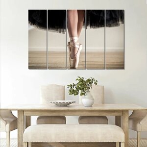 Модульная картина/Модульная картина на холсте/Модульная картина в подарок/ балерина пуанты/ballerina pointe shoes 125х80
