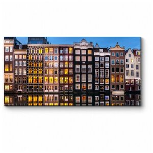 Модульная картина Огни Амстердама 130x65