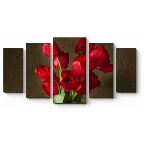 Модульная картина Прекрасные тюльпаны 190x105