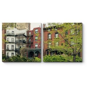 Модульная картина Жилая улица в Бруклин-Хайтс180x90